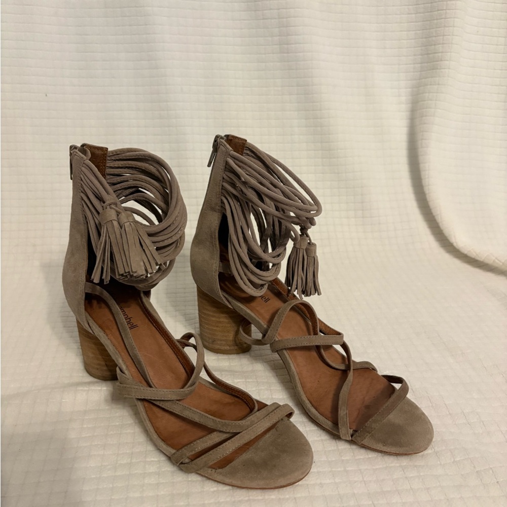 Jeffrey Campbell Taupe Tassel Heels